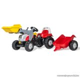   Rolly Toys Kid Steyr 6160 CVT pedálos markolós traktor utánfutóval (RO-023936)
