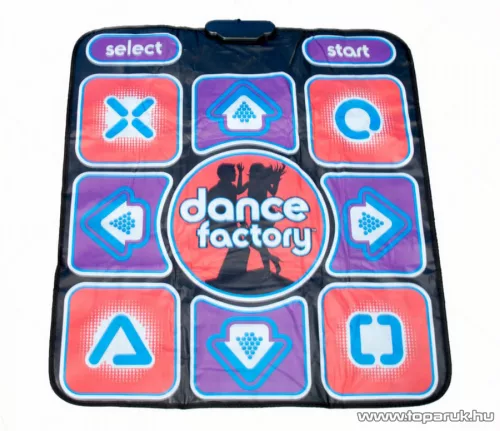 Dance Revolution PC-re és TV-re csatlakoztatható táncszőnyeg, 80 x 92 cm