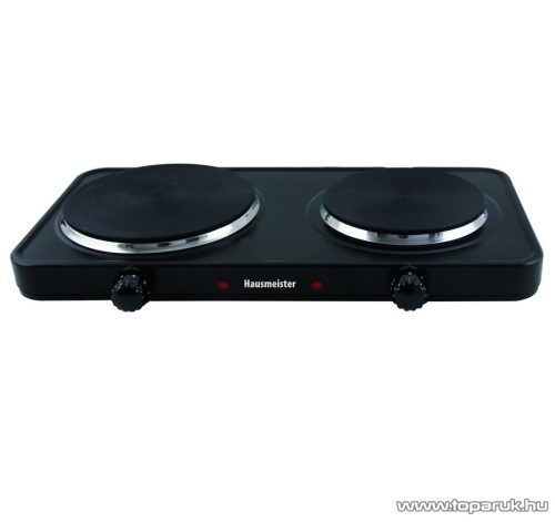 Hausmeister HM 6133 Elektromos kétlapos főzőlap, rezsó, fekete