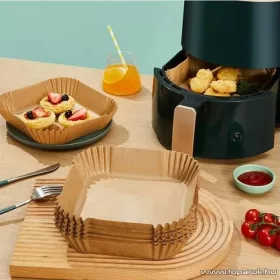   Hausmeister HM6935 Sütőpapír Air Fryer forrólevegős sütőkbe, szögletes, 50 db/csomag