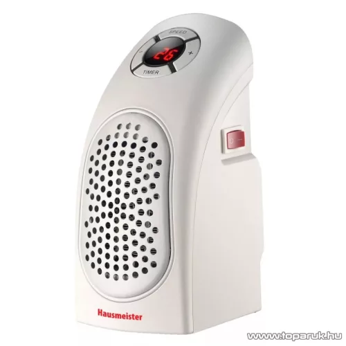 Hausmeister HM8163 Hordozható mini kerámia hősugárzó fűtőtest, fehér, 400 W