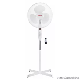   Hausmeister HM 8503 Álló ventilátor távirányítóval, 40 cm átmérő, fehér, 40 W