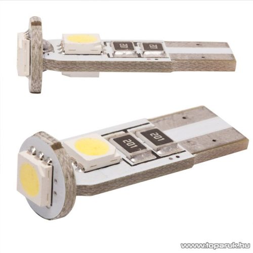 Carguard 3 SMD LED-es T10 izzó rendszám vagy belső tér világítás, fehér, 2 db / csomag (50997)