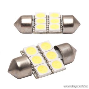   Carguard 6 LED-es sofita izzó rendszám vagy belső tér világítás, fehér, 2 db / csomag (50998)