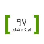 9V-os elem (6F22 méret)