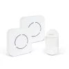 delight 55331WH-2 Digitális KINETIC elem és vezeték nélküli csengő két beltéri egységgel, fehér (hatótávolság: 150 m) 