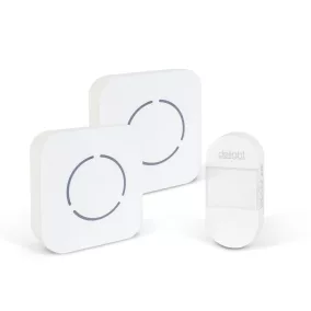   delight 55331WH-2 Digitális KINETIC elem és vezeték nélküli csengő két beltéri egységgel, fehér (hatótávolság: 150 m) 