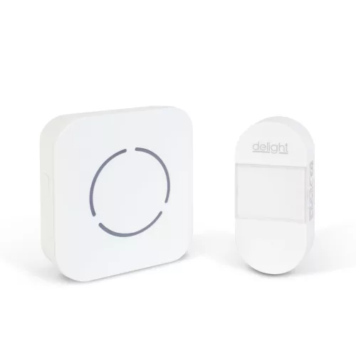 delight 55331WH Digitális KINETIC elem és vezeték nélküli csengő, fehér (hatótávolság: 150 m) 