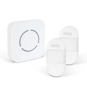   delight 55332WH-2 Digitális elem és vezeték nélküli Kinetic csengő két kültéri egységgel, fehér (hatótávolság: 150 m) 
