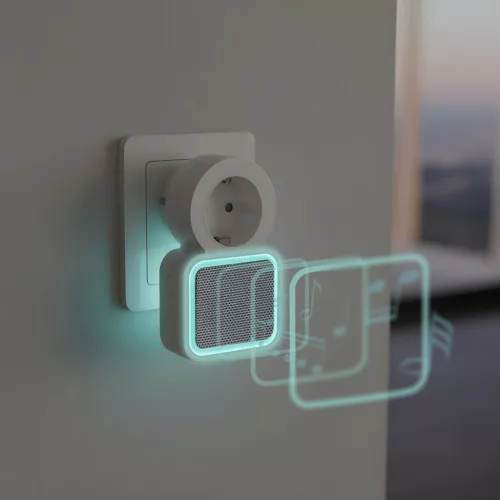 delight 55338 Digitális elem- és vezeték nélküli Kinetic csengő, fehér (hatótávolság max. 150 m)