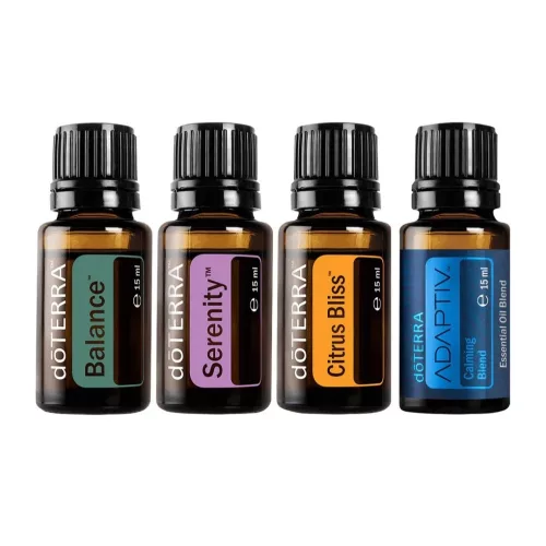 doTERRA Hangulatkezelő csomag, esszenciális olaj csomag (Balance, Serenity, Citrus Bliss, Adaptiv) 4 x 15 ml