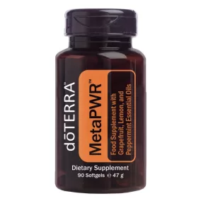   doTERRA MetaPWR lágyzselatin kapszula, táplálékkiegészítő grépfrút, citrom és borsmenta esszenciális olajokkal