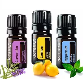   doTERRA Esszenciális olaj bemutató csomag, levendula, citrom és bormenta, 3 x 5 ml