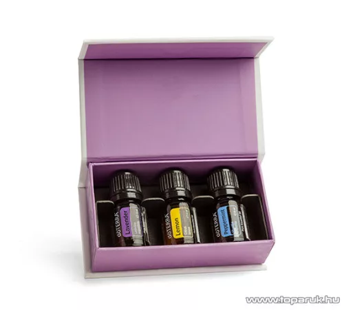 doTERRA Esszenciális olaj bemutató csomag, levendula, citrom és bormenta, 3 x 5 ml
