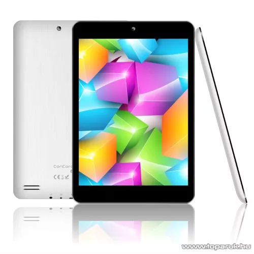 ConCorde tab VIVO White 8GB tablet, 7,85"-os LCD kijelző, Android operációs rendszer, fehér