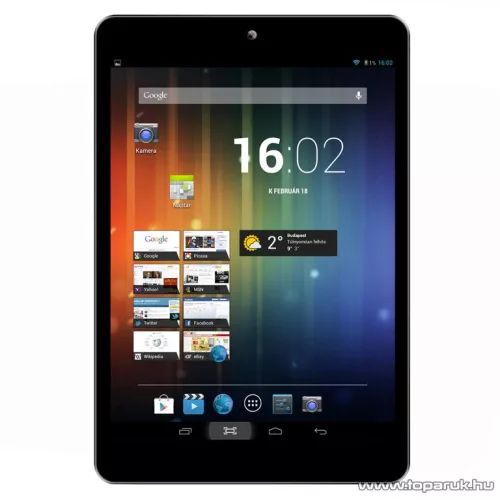 ConCorde tab VIVO Black 8GB tablet, 7,85"-os LCD kijelző, Android operációs rendszer, fekete