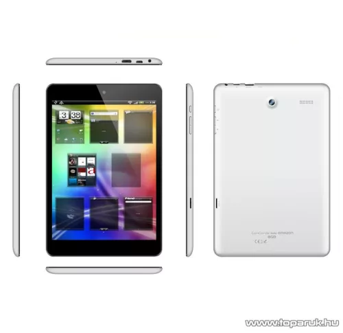 ConCorde tab AMAZON 8GB Tablet 7,85"-os IPS LCD kijelzővel, Android 4.2.2 operációs rendszer, fehér