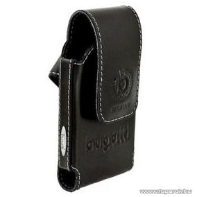  Bugatti Comfort black Apple iPhone 4 álló bőr tok, fekete (007513)