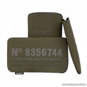   Bugatti Neopren olive S álló mobiltelefon tok, 116 x 62mm (07702)