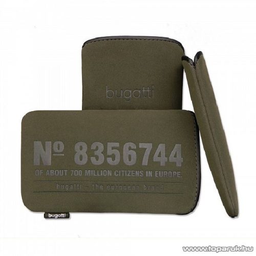 Bugatti Neopren olive S álló mobiltelefon tok, 116 x 62mm (07702)