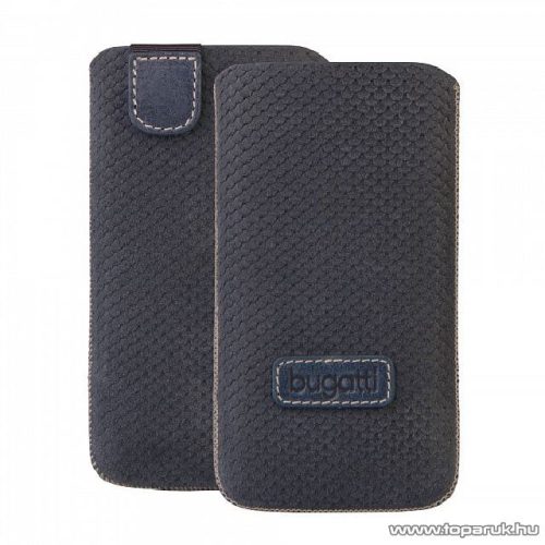 Bugatti Perfect Scale blue Apple iPhone 4/4S sötétkék álló bőrmobiltelefon tok (07783)