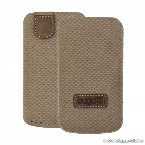 Bugatti Perfect Scale brown Apple iPhone 4/4S barna álló bőrmobiltelefon tok (07782)