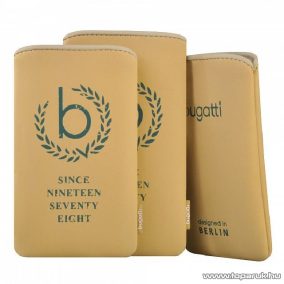   Bugatti SlimCase raffia M bézs álló mobiltelefon tok, 122x75mm (07872)