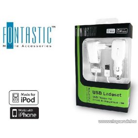   Fontastic iPhone BS-089 USB, autóstöltő, hálózati töltő csomag