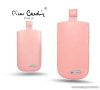 Pierre Cardin H10-10 Slim PINK univerzális álló mobiltelefon bőrtok, rózsaszín