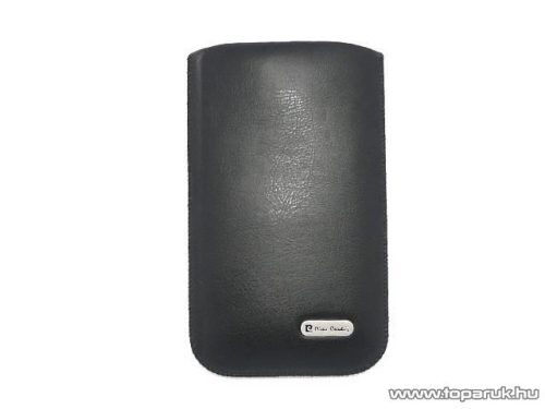 Pierre Cardin H10-11 Slim black univerzális álló mobiltelefon bőrtok, fekete