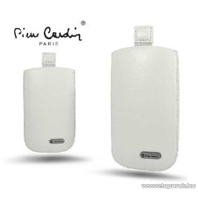   Pierre Cardin H10-11 Slim WHITE univerzális álló mobiltelefon bőrtok, fehér