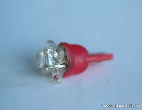 5 LED-es, 360 fokban világító, normál 5W-os helyzetjelző led helyére, beltér, vagy rendszámtábla megvilágítására (LD24-W5W) - készlethiány