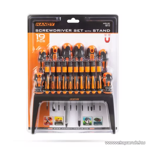 Handy 19 db-os csavarhúzó készlet tárolóval (10712)