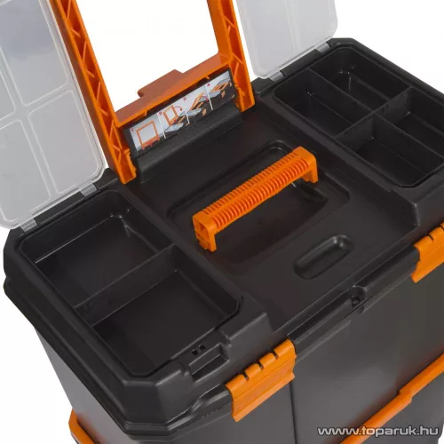 Handy Húzható, többrészes műanyag szerszámláda, 460x260x625mm (10932)