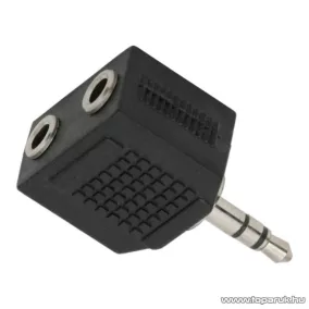   USE 3,5 mm sztereó dugó - 2 x 3,5 mm sztereó aljaztátalakító, Jack elosztó (AC 16X)