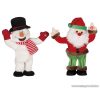ARTI CASA EDC 9234/HM Karácsonyi éneklő, táncoló hóember és Mikulás figurák, 2 db / csomag