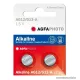 AgfaPhoto AG12 1,5V-os gombelem, alkáli LR43, 10 db / csomag