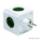 Allocacoc PowerCube Original 1100GN/DEORPC elosztó, 5 földelt aljzattal, fehér - zöld