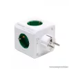 Allocacoc PowerCube Original USB 1202GN/DEOUPC elosztó, 4 aljzat, 2 USB csatlakozóval, fehér - zöld