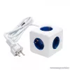 Allocacoc PowerCube Extended 1300BL/DEEXPC elosztó, 5 földelt aljzattal, fehér - kék