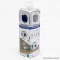   Allocacoc PowerCube Extended 1300BL/DEEXPC elosztó, 5 földelt aljzattal, fehér - kék