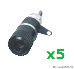 USE BA 2/BK Banán aljzat, beépíthető, műanyag ház, fekete, 5 db / csomag