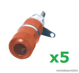 USE BA 2/RD Banán aljzat, beépíthető, műanyag ház, piros, 5 db / csomag