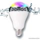 SAL BL 05 Multifunkciós LED fényforrás (zenélő okoségő), diszkólámpa funkcióval, 7 in 1, fehér + 7 szín, E27, 6W fényforrás, 3W hangszóró teljesítmény