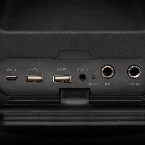 SAL BTCUBE hordozható Boombox, vezeték nélküli hangszóró, 70 watt, 3 hangszóró, Bluetooth TWS, IPX4, beépített akkumulátor