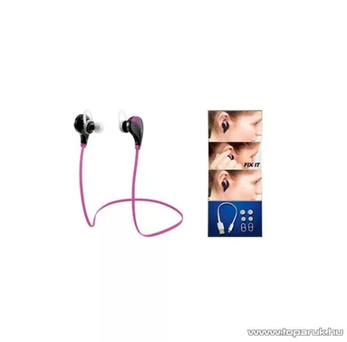 SAL BTEP 2000/PI Beépített akkumulátoros vezeték nélküli bluetooth sport 4 in 1 fülhallgató (headset), rózsaszín (pink)