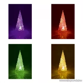  HOME CDM 12 Beltéri 1 db Színváltós LED-del világító karácsonyfa dekoráció, 12 cm
