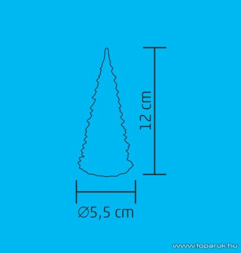 HOME CDM 12 Beltéri 1 db Színváltós LED-del világító karácsonyfa dekoráció, 12 cm