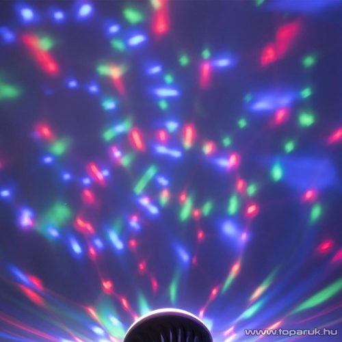 SAL DL 9/27RGB LED-s diszkólámpa (party égő), fehér, vagy színes világítással, E27 foglalatba