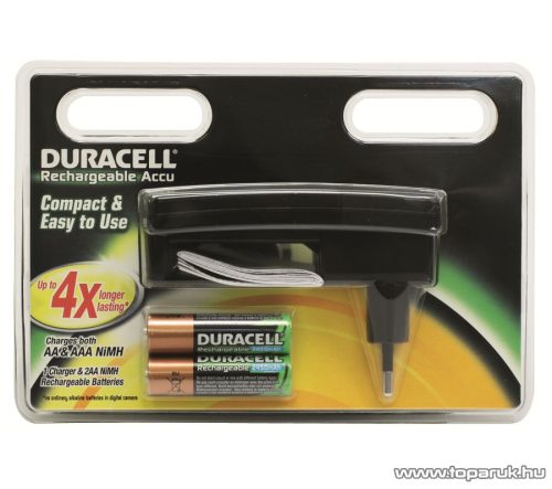 Duracell AF CEF24 Akkumulátortöltő + 2 db 2450 mAh akkumulátor - megszűnt termék: 2016. február